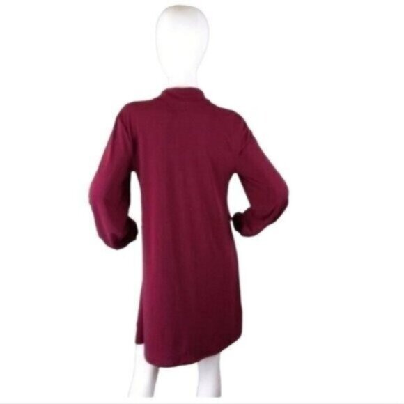 BCBGeneration Mock Neck Shift Mini Dress In Cranberry Size Large - Picture 3 of 7